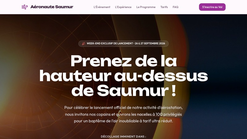 Prenez de la hauteur au-dessus de Saumur !
