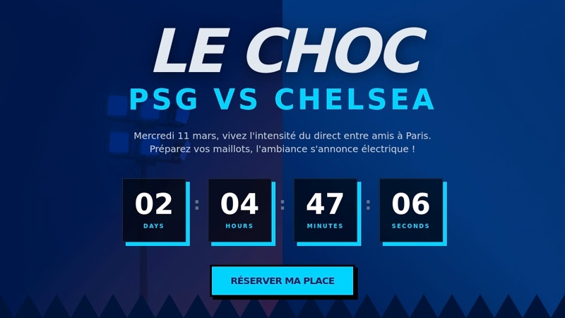 Match choc PSG vs Chelsea