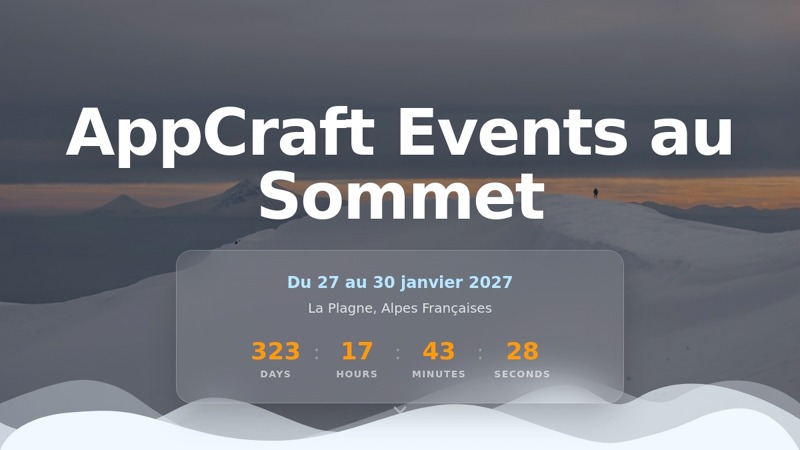 AppCraft Events Séminaire 2027