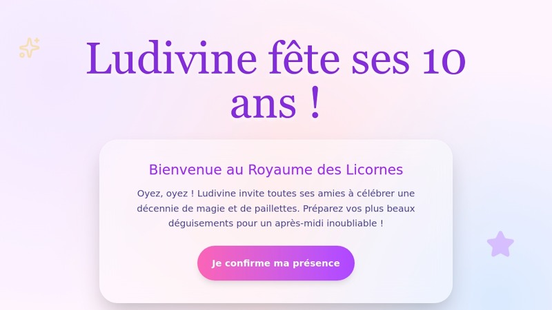 Anniversaire de Ludivine